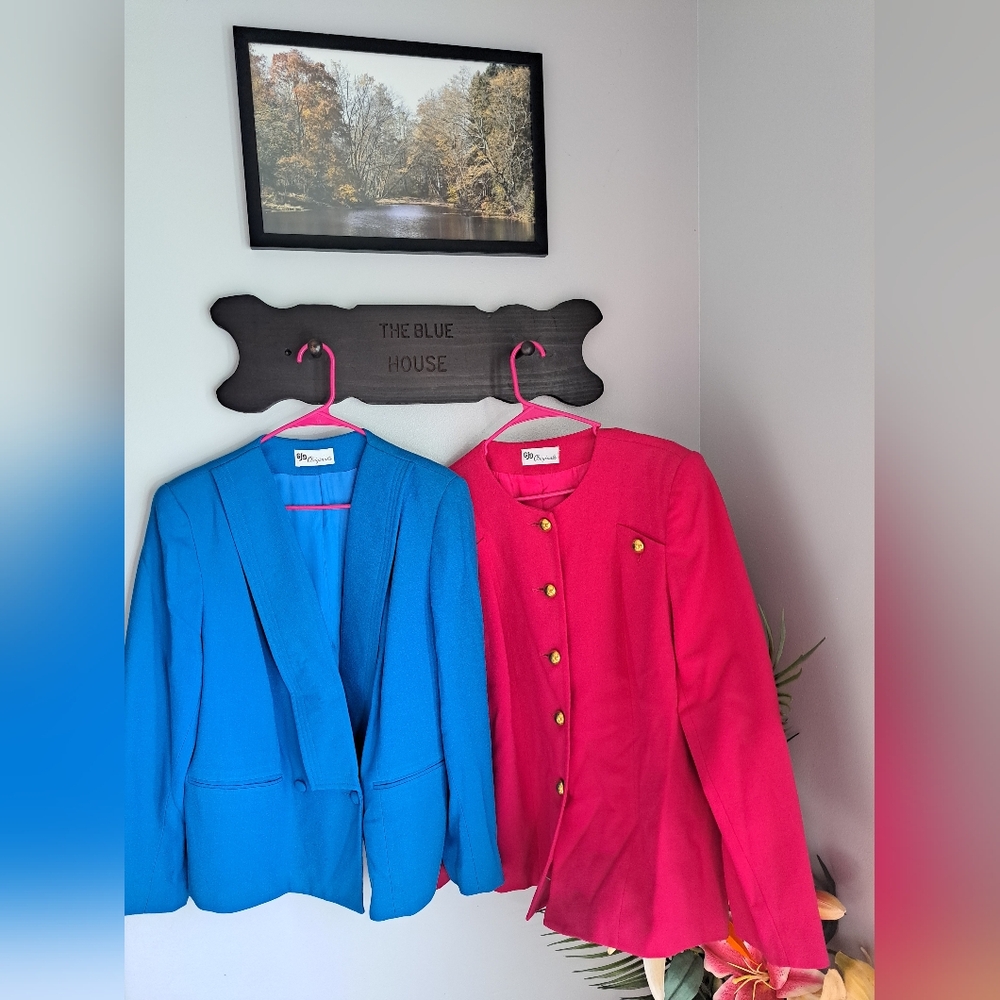 GJG Originals Vintage 80's Pure Wool Blazer Bundle Size 18